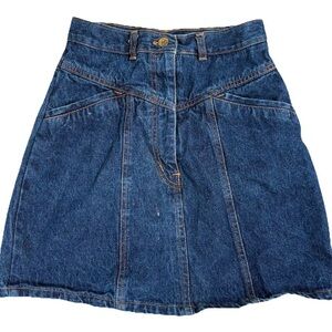 Sanroy Denim Skirt Blue Girl’s 12 Cinch Mini Vintage Wash Western Rodeo Jean